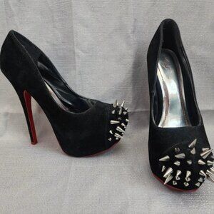 Alba spiked toe platform shoes